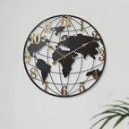 Wall Clock | Contemporary World Map Design | 60 cm
