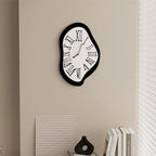 Wall Clock | Dali-Inspired Distorted Roman Numerals & Silent Movement