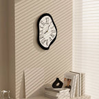 Wall Clock | Dali-Inspired Distorted Roman Numerals & Silent Movement