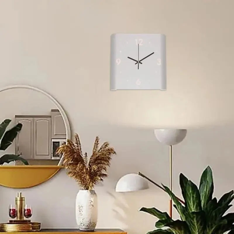 Wall Clock | Double-Sided Square & Silent | Battery-Operated