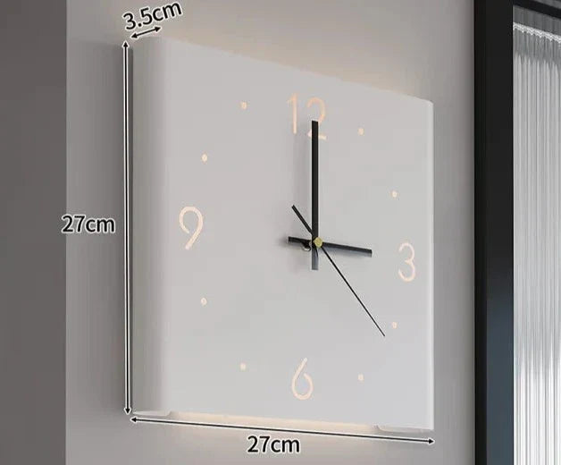 Wall Clock | Double-Sided Square & Silent | Battery-Operated