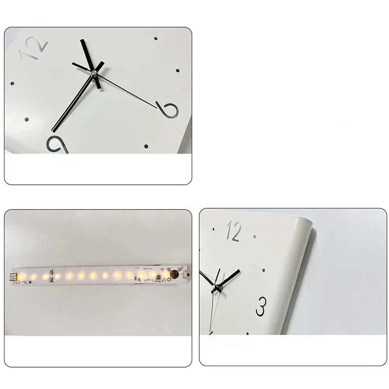 Wall Clock | Double-Sided Square & Silent | Battery-Operated