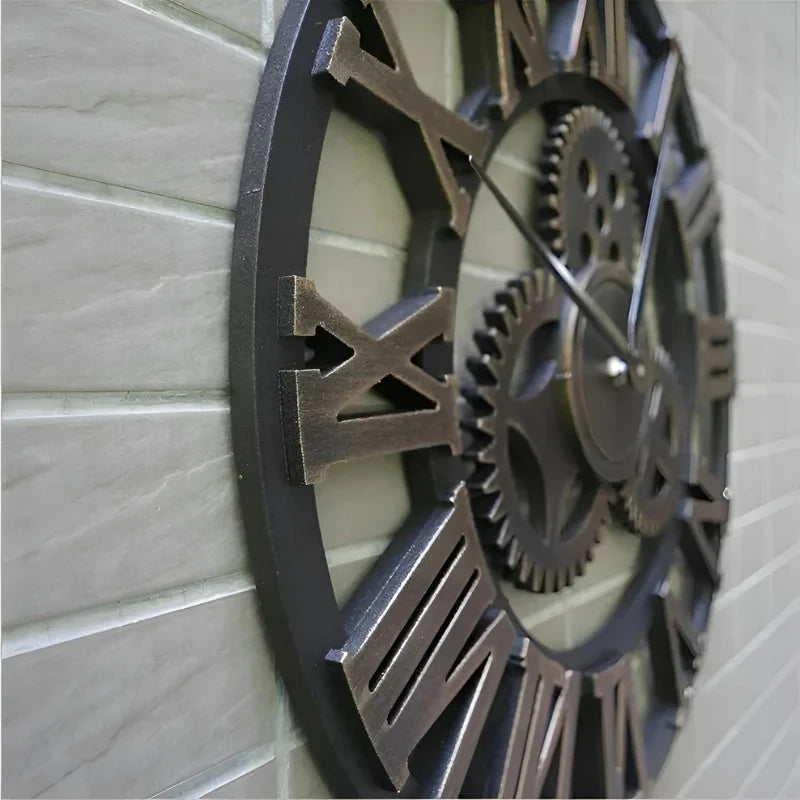 Wall Clock | Gear-Inspired Digital Display | 30/40 cm