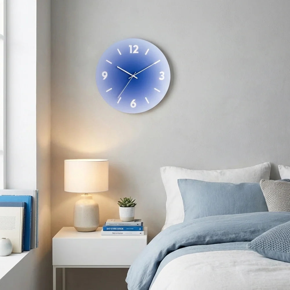 Wall Clock | Glass & Acrylic | Silent Quartz Movement | 30 Cm Diameter