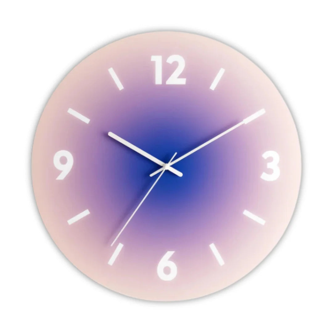 Wall Clock | Glass & Acrylic | Silent Quartz Movement | 30 Cm Diameter