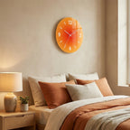 Wall Clock | Glass & Acrylic | Silent Quartz Movement | 30 Cm Diameter