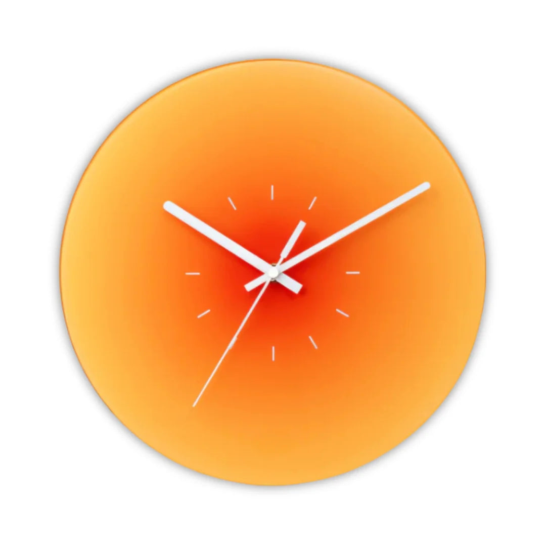 Wall Clock | Glass & Acrylic | Silent Quartz Movement | 30 Cm Diameter