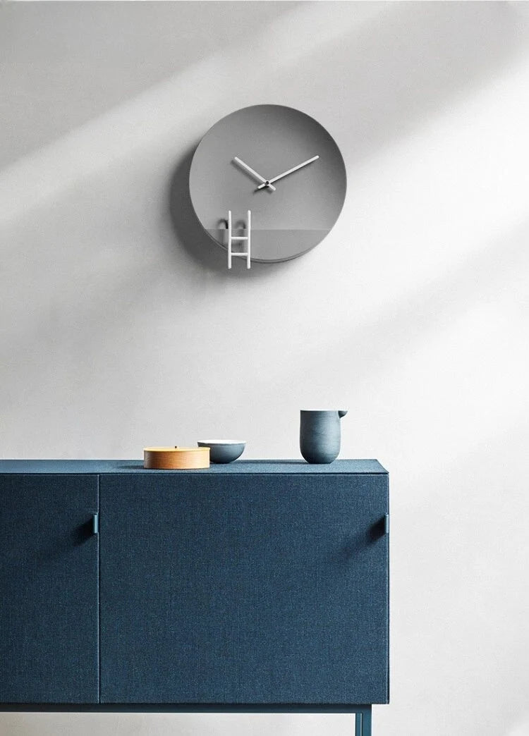 Wall Clock | Gray Cement Finish & Silent Movement | 30 x 30 cm