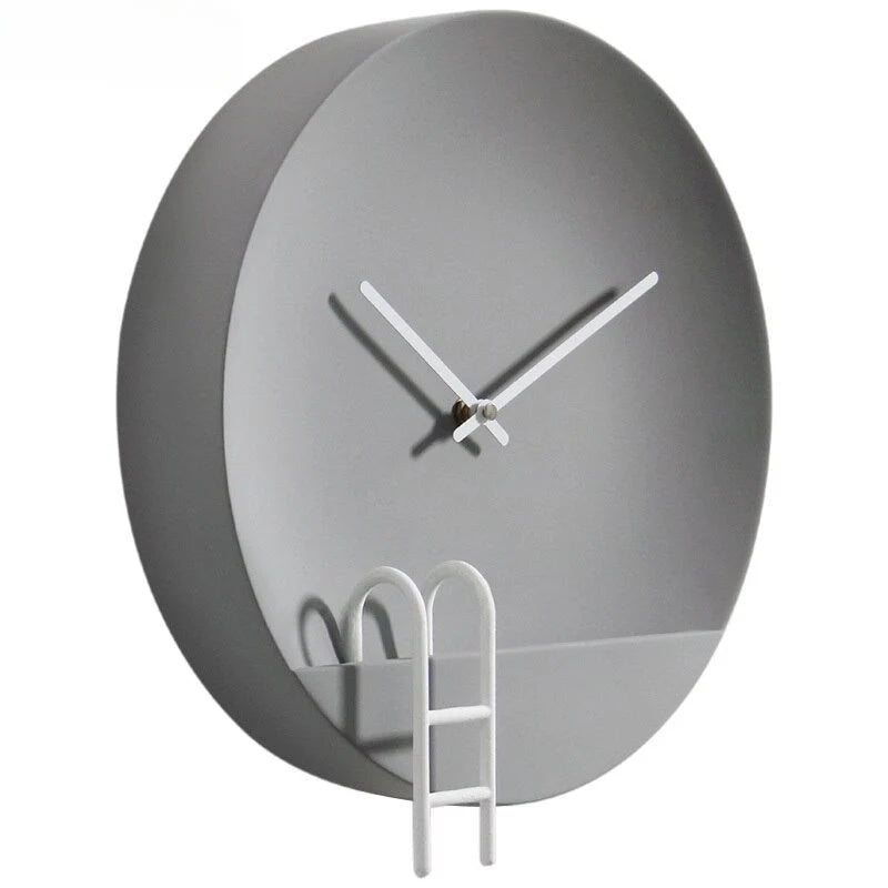 Wall Clock | Gray Cement Finish & Silent Movement | 30 x 30 cm