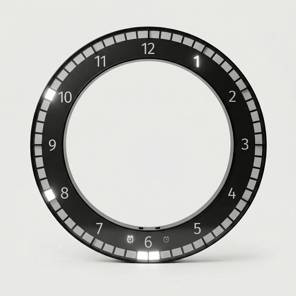 Wall Clock | LED Ring Display, USB-Powered & Dimmable | 30 cm Diameter