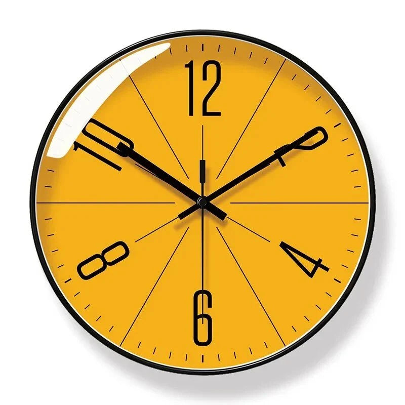 Wall Clock | Nordic Minimalist Glass Face | Quartz Movement