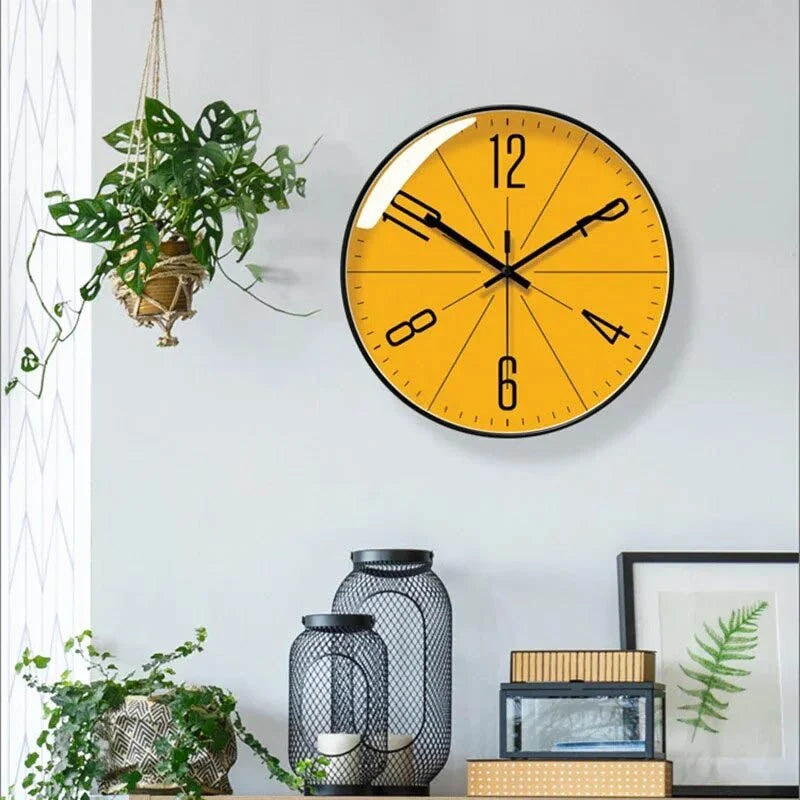 Wall Clock | Nordic Minimalist Glass Face & Silent Quartz