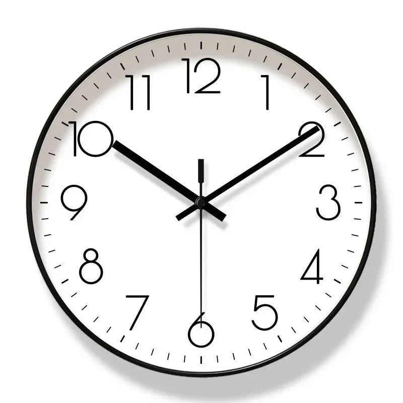 Wall Clock | Nordic Minimalist Glass Face & Silent Quartz