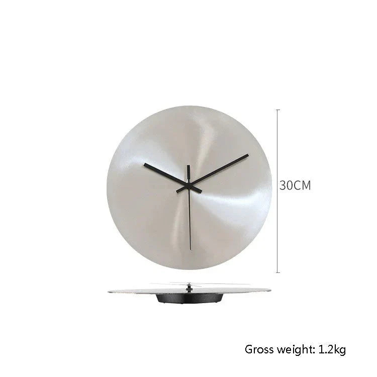 Wall Clock | Olive Green Stainless Steel | Silent Quartz Movement
