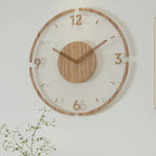 Wall Clock | Scandinavian Minimalist Solid Wood & Silent Operation | 35.5 cm