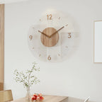 Wall Clock | Scandinavian Minimalist Solid Wood & Silent Operation | 35.5 cm