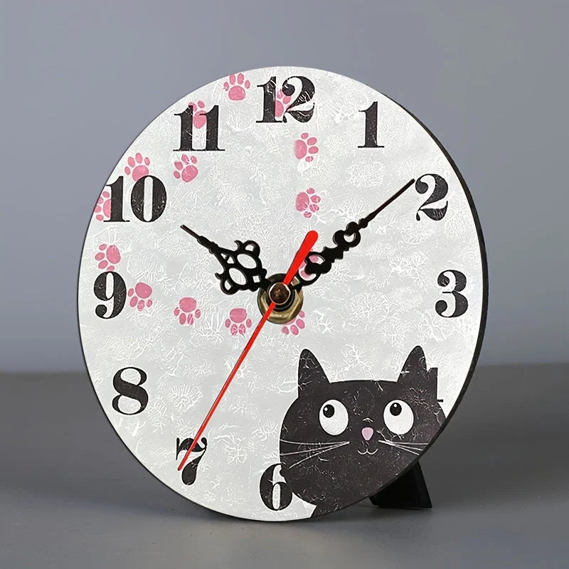 Wall Clock | Silent Movement & Black Cat Design