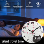 Wall Clock | Silent Movement & Black Cat Design