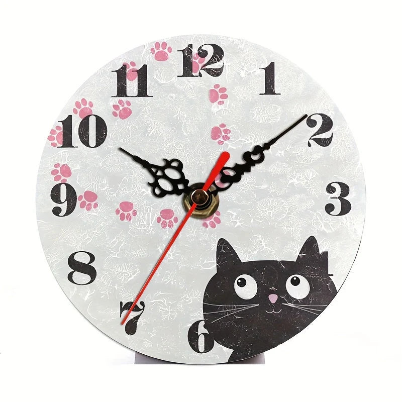 Wall Clock | Silent Movement & Black Cat Design