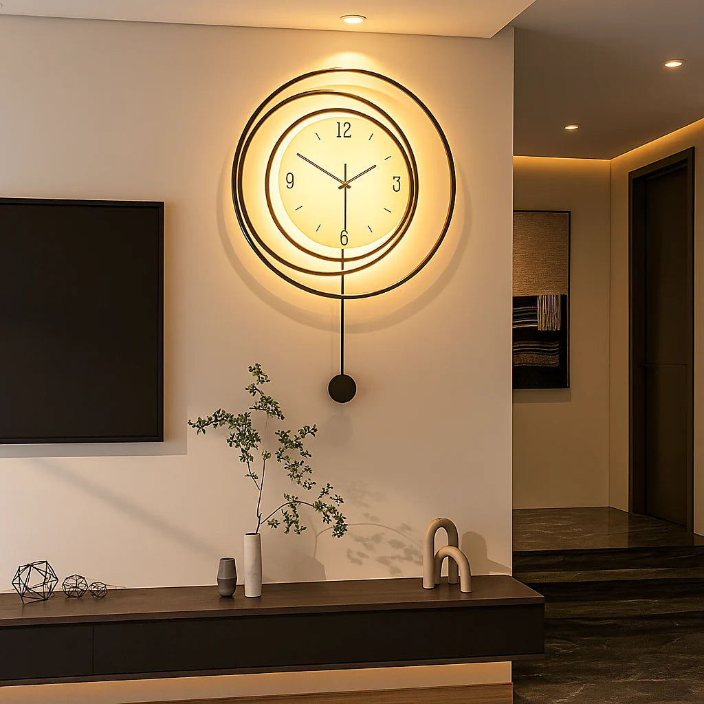 Wall Clock | Silent Quartz Movement & Easy-to-Read Numbers | Minimalist Design