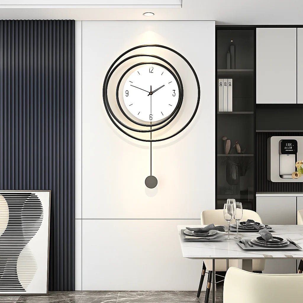 Wall Clock | Silent Quartz Movement & Easy-to-Read Numbers | Minimalist Design