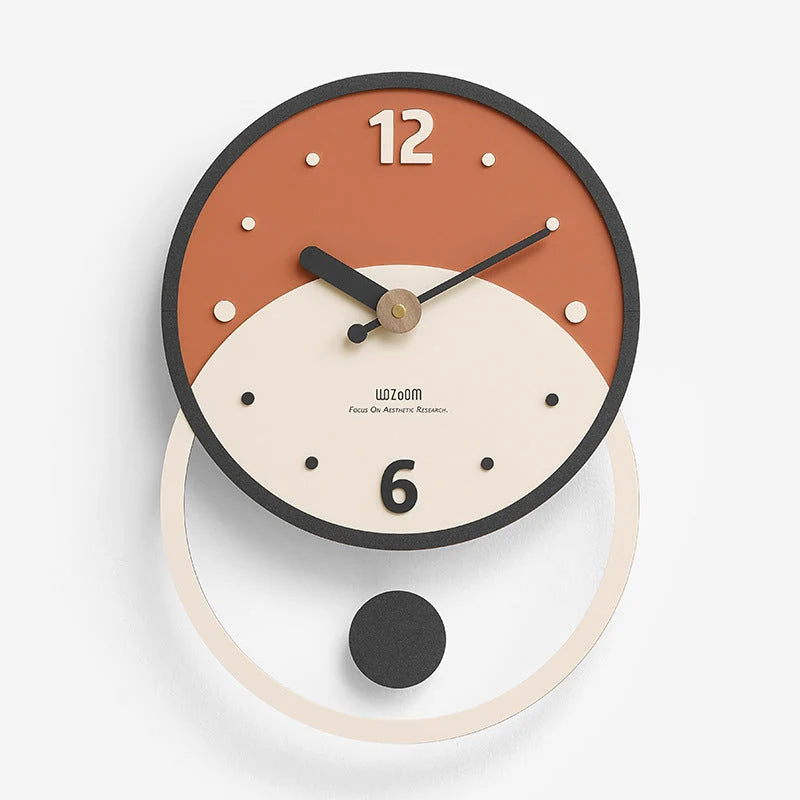 Wall Clock | Silent Sweep Walnut & Acrylic | 28 x 40 cm