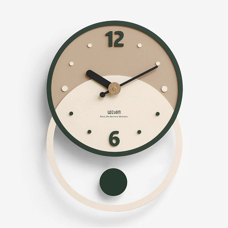 Wall Clock | Silent Sweep Walnut & Acrylic | 28 x 40 cm
