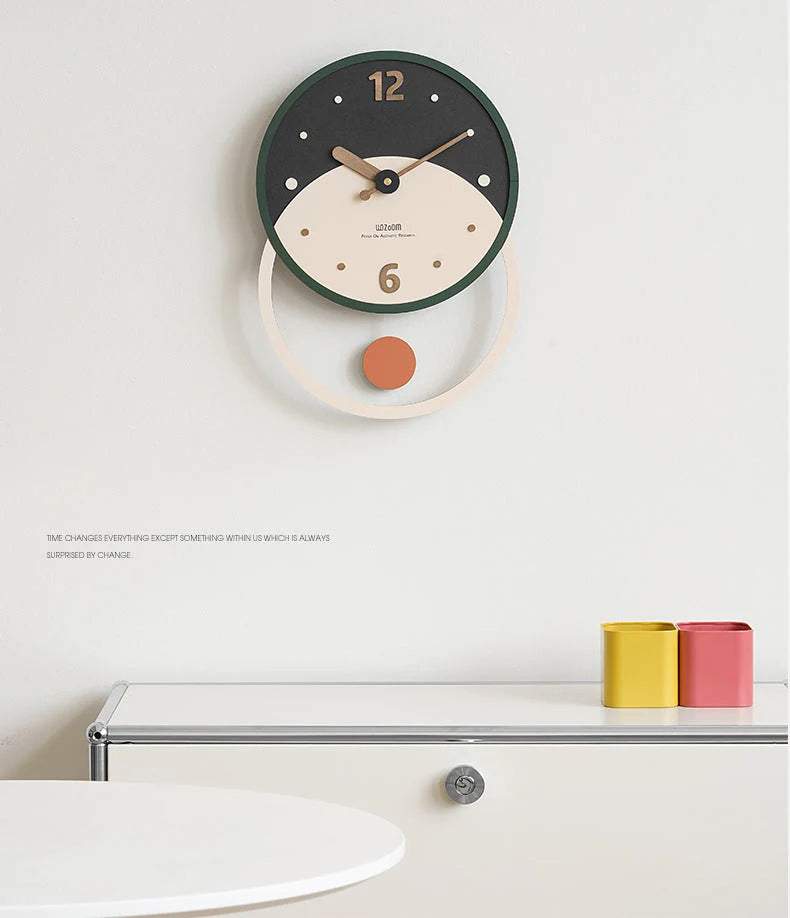 Wall Clock | Silent Sweep Walnut & Acrylic | 28 x 40 cm