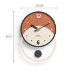 Wall Clock | Silent Sweep Walnut & Acrylic | 28 x 40 cm