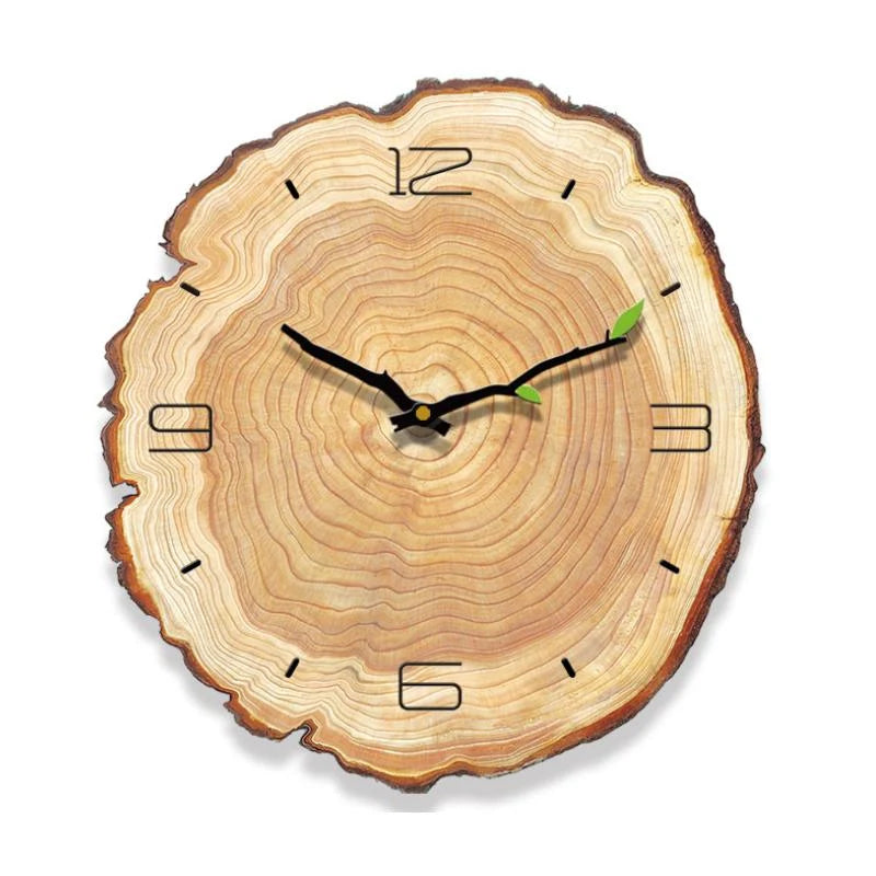 Wall Clock | Wooden Tree Ring Design & Silent Movement | 30 cm