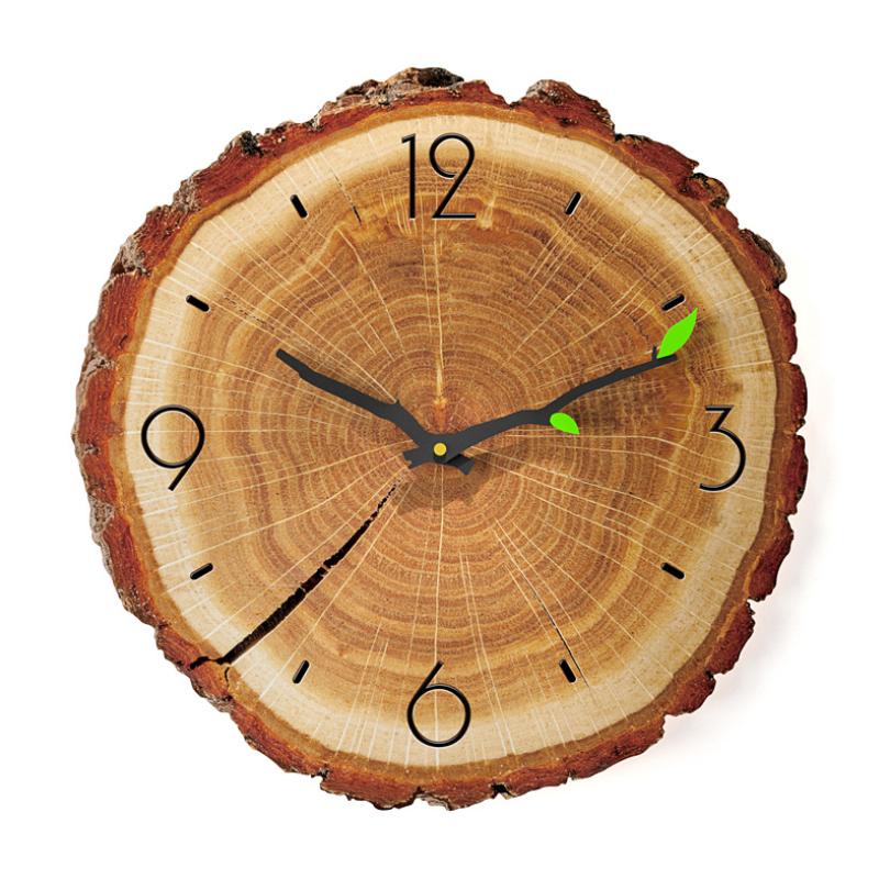 Wall Clock | Wooden Tree Ring Design & Silent Movement | 30 cm
