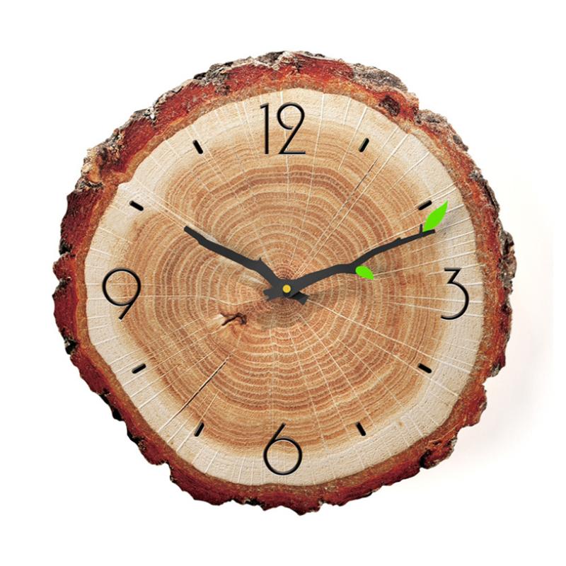 Wall Clock | Wooden Tree Ring Design & Silent Movement | 30 cm