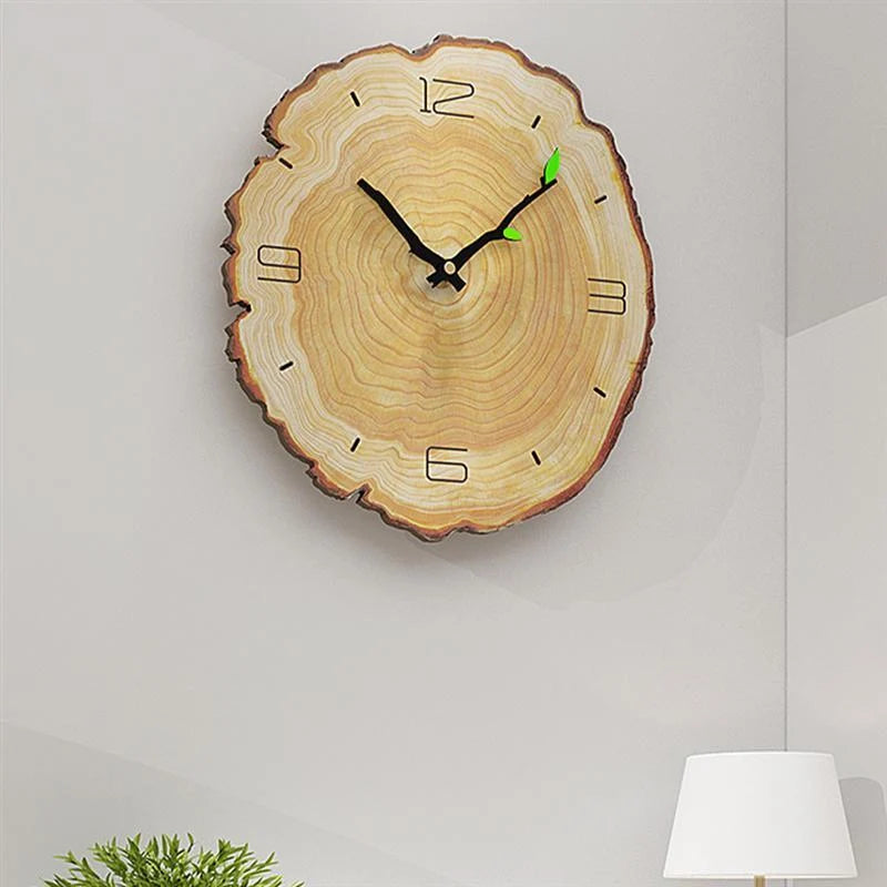 Wall Clock | Wooden Tree Ring Design & Silent Movement | 30 cm
