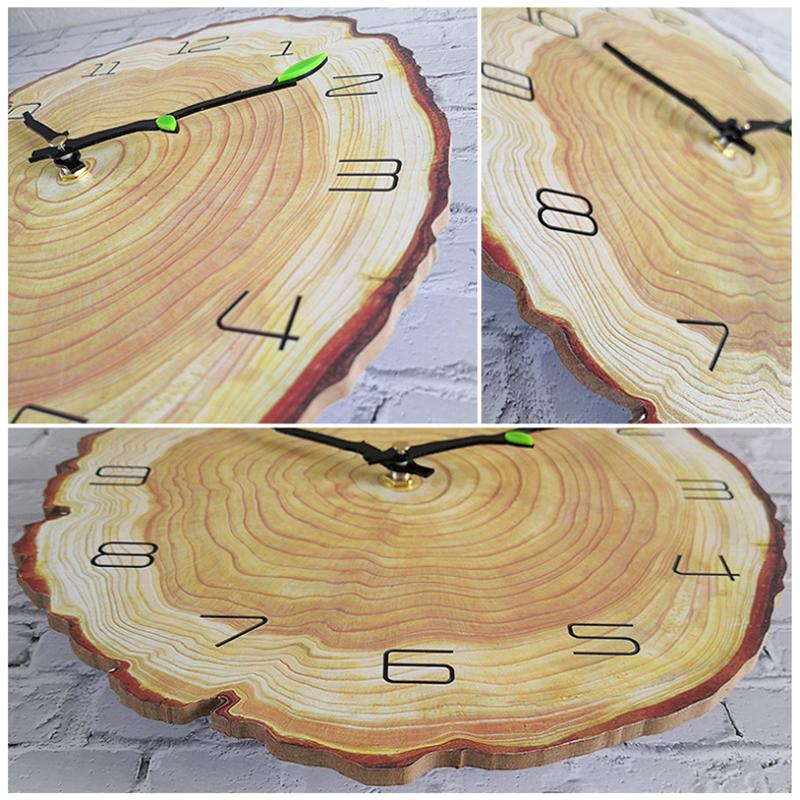 Wall Clock | Wooden Tree Ring Design & Silent Movement | 30 cm