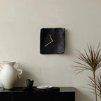 Wall Clock | Wrinkled Resin & Silent Quartz | 26 x 27 cm