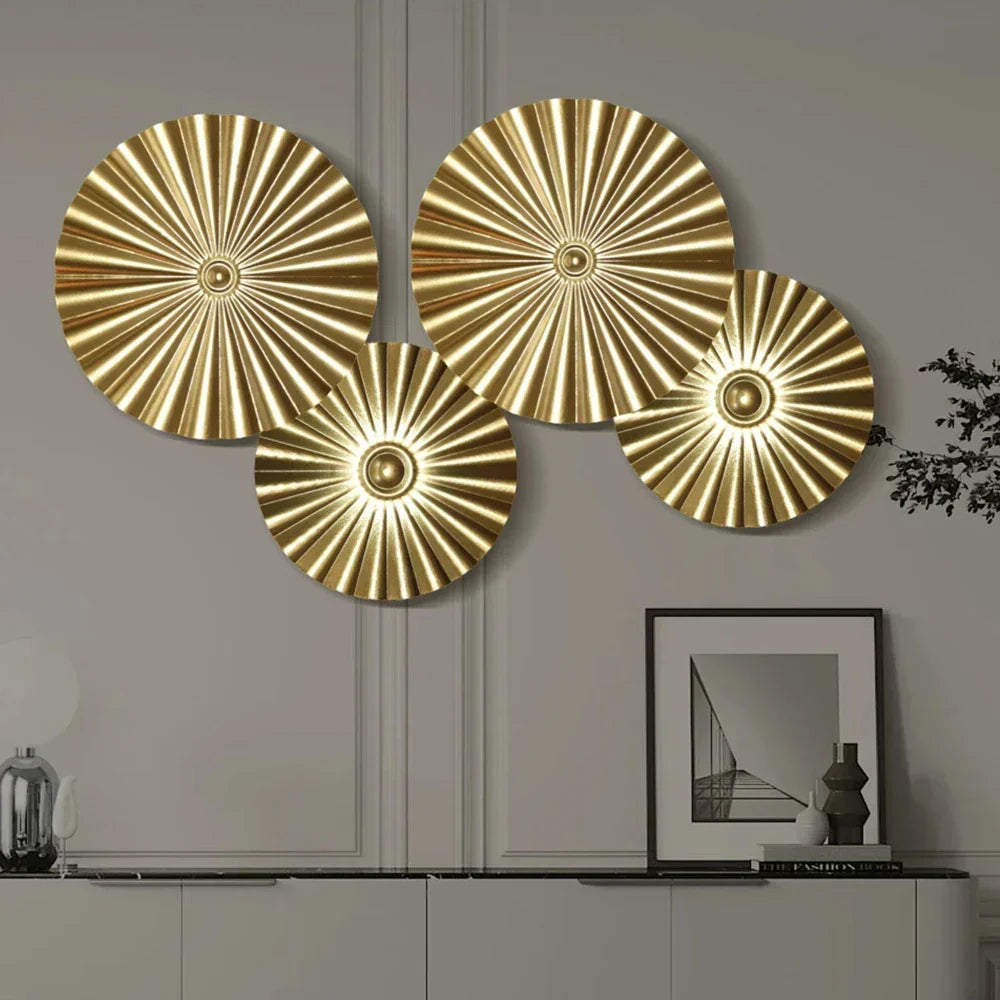 Wall Decor | Metal Round Design | Gold Finish