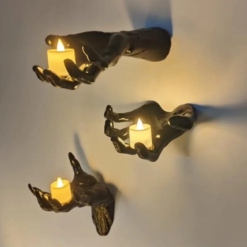 Wall Decoration | Life-Sized Realistic Resin Hands | Set of 3