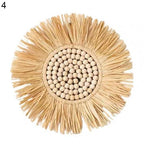 Wall Hanging | Handcrafted Boho Raffia & Bamboo Loop