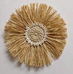Wall Hanging | Handcrafted Boho Raffia & Bamboo Loop