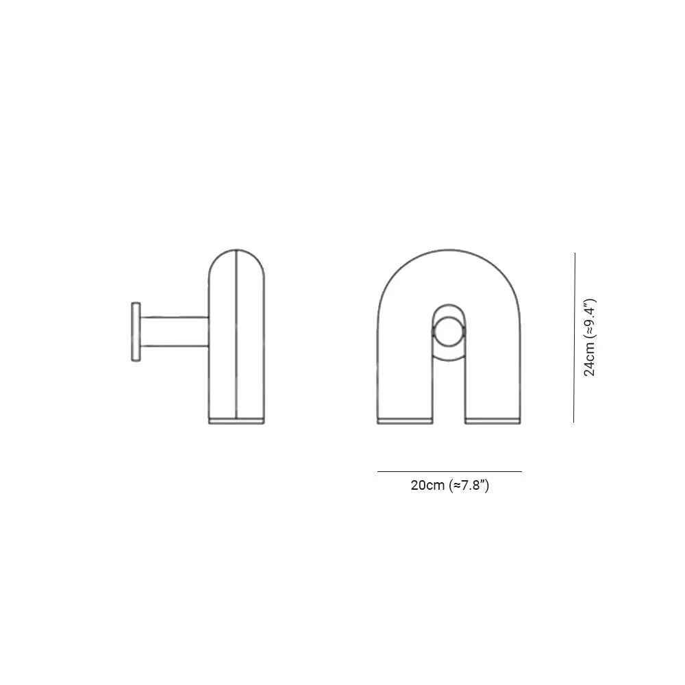 Wall Lamp | Adjustable U-Shaped Design | LED Bulb Included