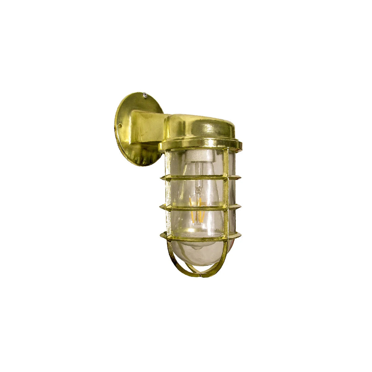 Wall Lamp | Aluminum & Clear Glass | Damp-Rated