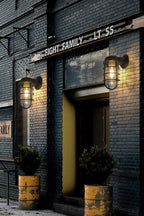 Wall Lamp | Aluminum & Clear Glass | Damp-Rated