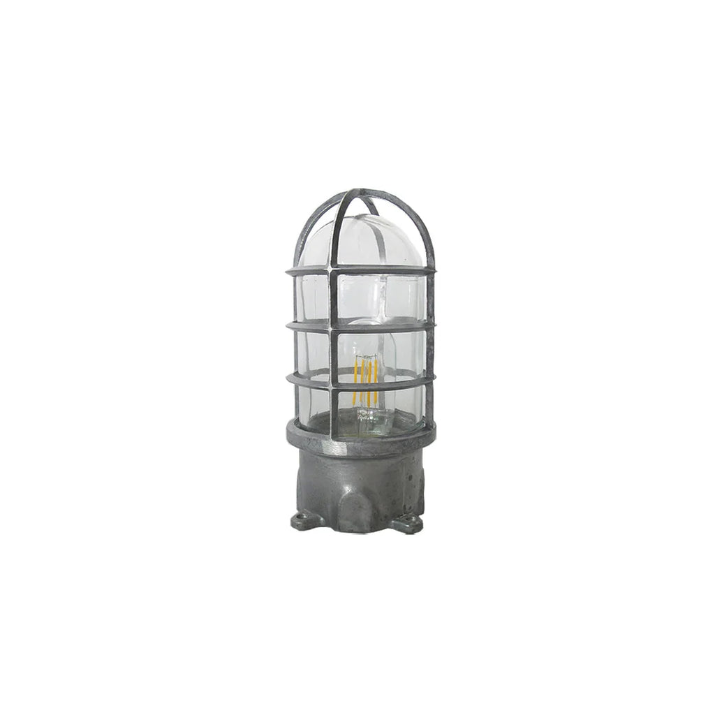 Wall Lamp | Aluminum & Clear Glass | Damp-Rated