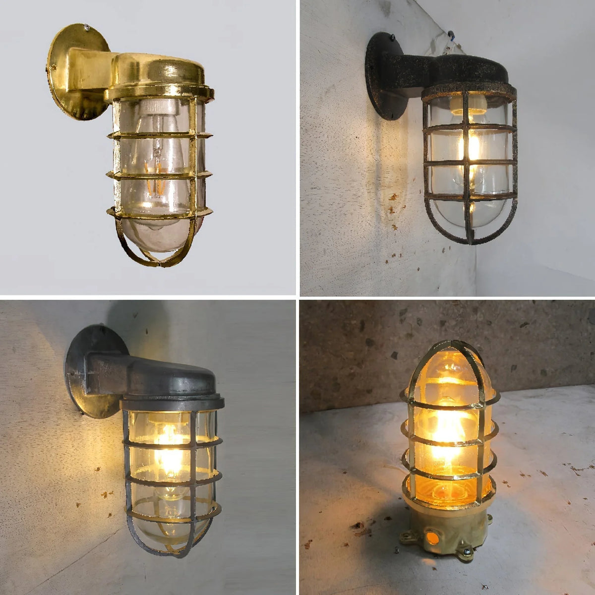 Wall Lamp | Aluminum & Clear Glass | Damp-Rated