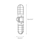 Wall Lamp | Aluminum & Clear Glass | Damp-Rated