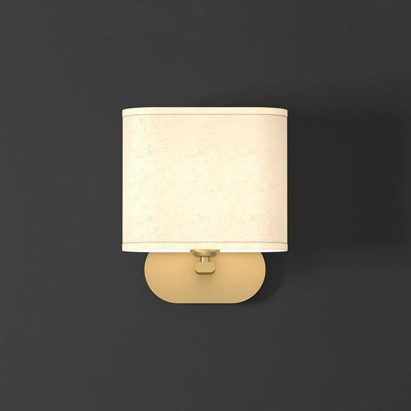Wall Lamp | Brass Body & Linen Shade