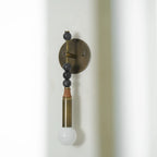 Wall Lamp | Brass Body & Marble Accent | 48 cm Height