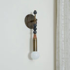 Wall Lamp | Brass Body & Marble Accent | 48 cm Height