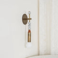 Wall Lamp | Brass Body & Marble Accent | 48 cm Height