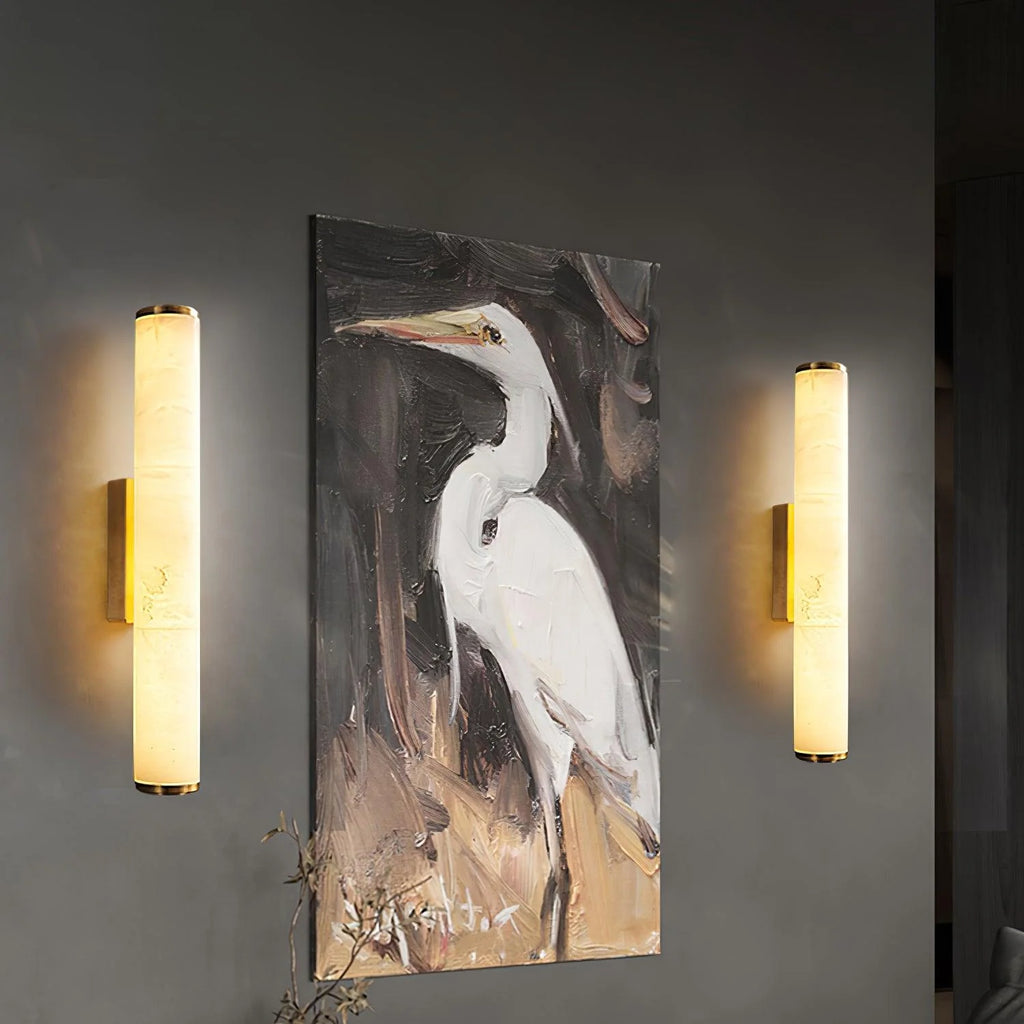 Wall Lamp | Dimmable Brass & Alabaster